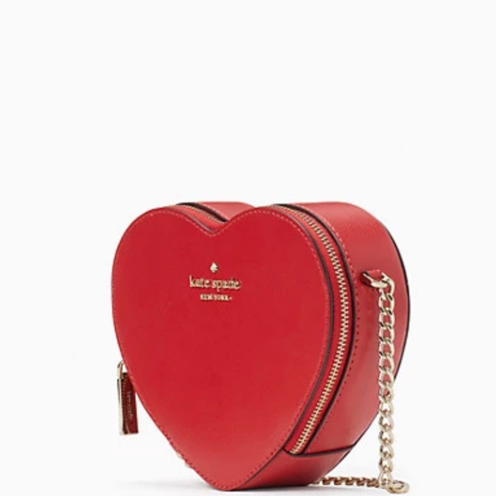 Kate spade new love shack mini heart crossbody bag cherry pepper red - Picture 4 of 4